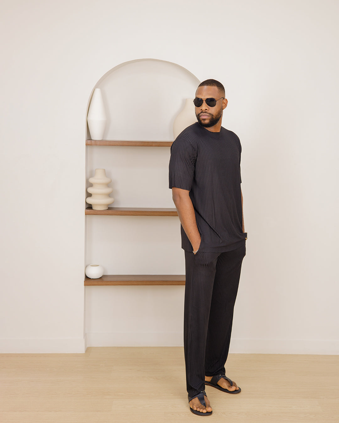 Curban Black Facade Palazzo Loosefit Two Piece Menswear