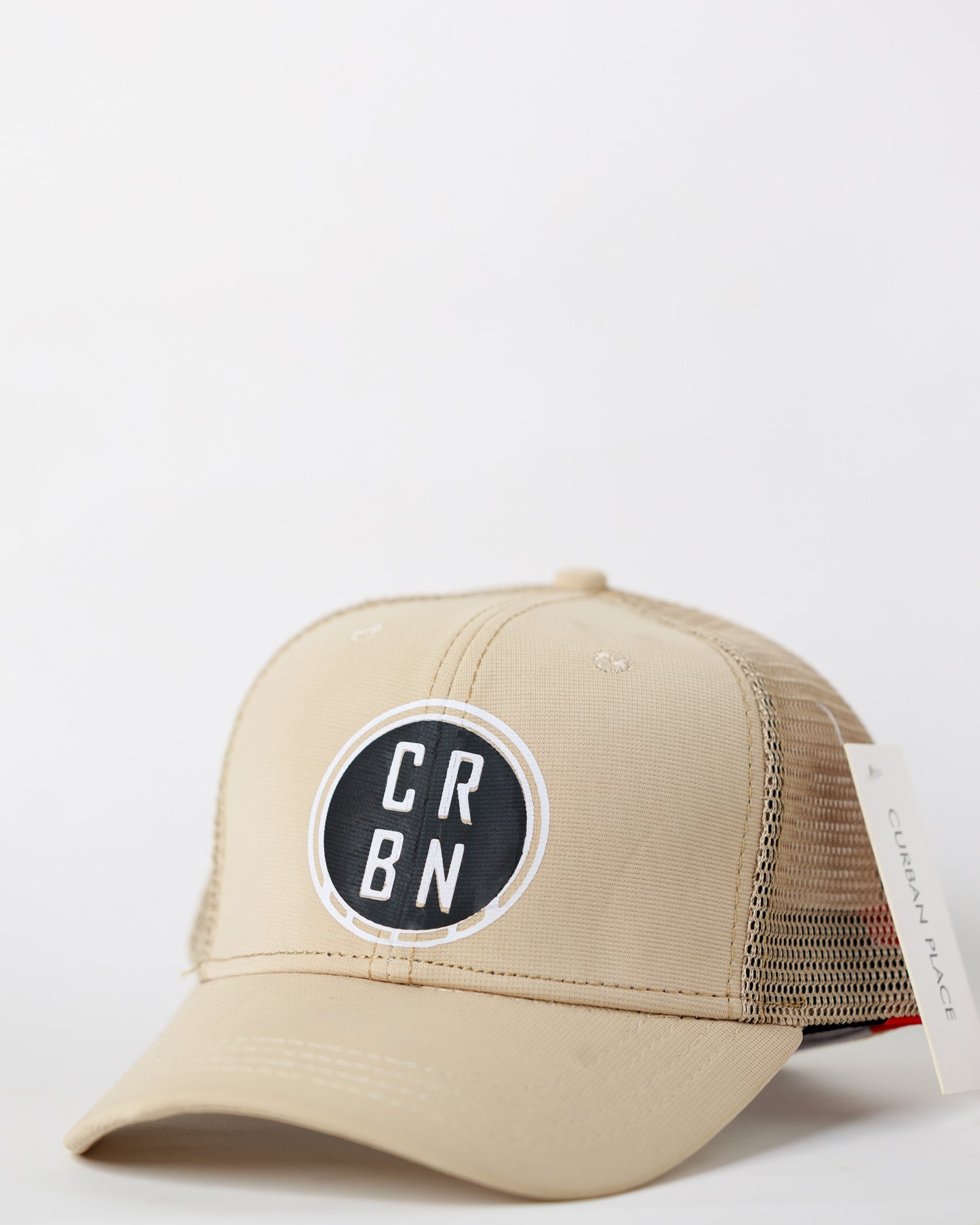 Curban Black Slogan Baseball Cap | Tan