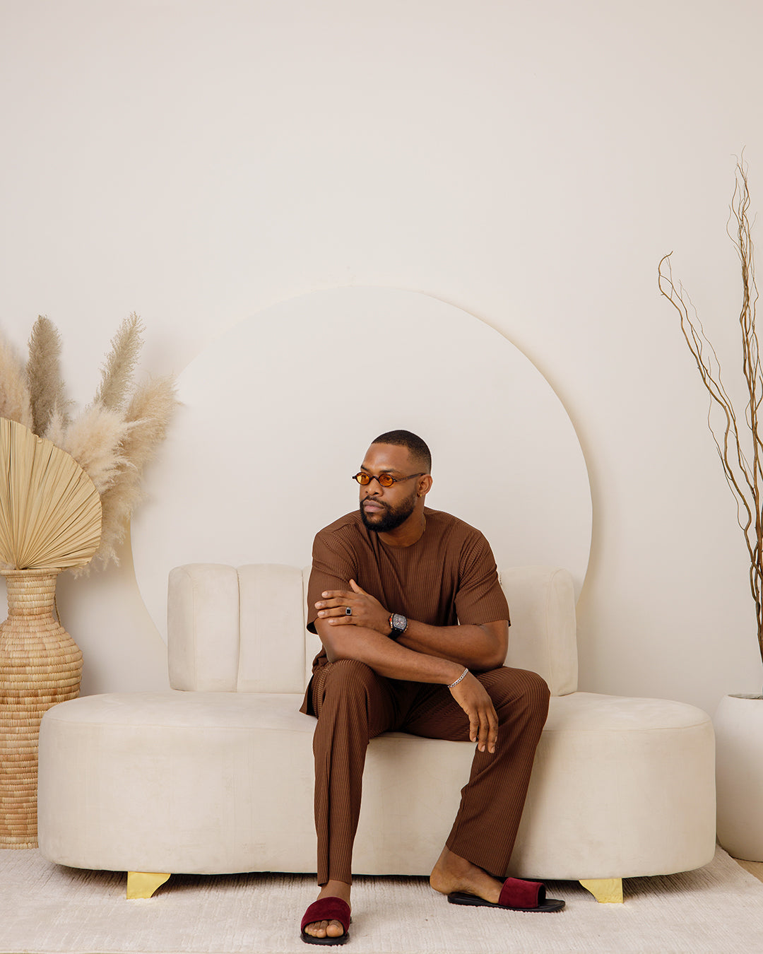 Curban Brown Facade Palazzo Loosefit Two Piece Menswear