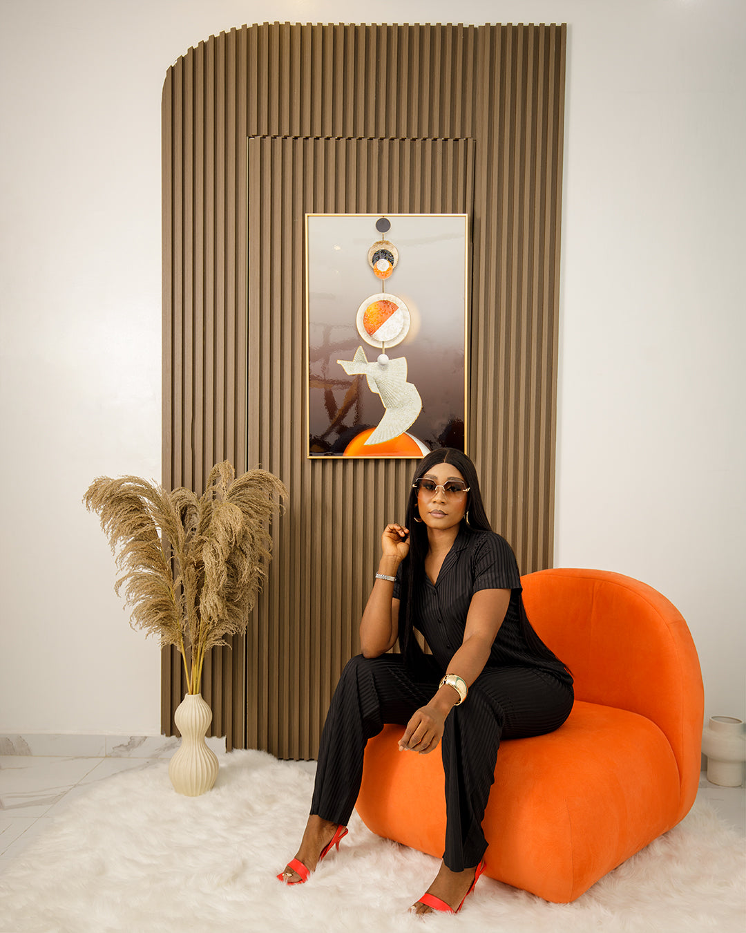 CURBAN Facade-Pleat Vintage Co-Ord | Black