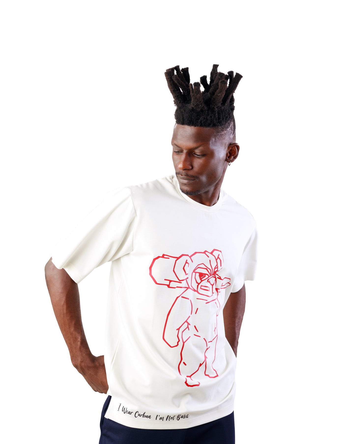 CURBAN mean panda oversized men’s T-Shirt