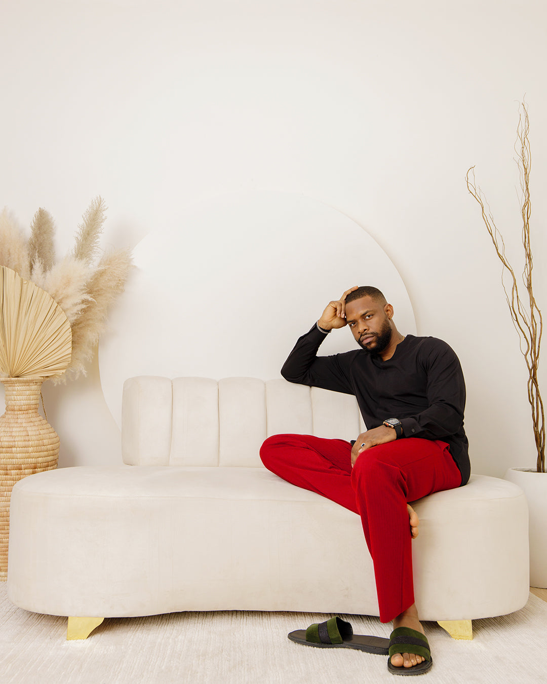 Curban Black Vinet Palazzo Two Piece Menswear