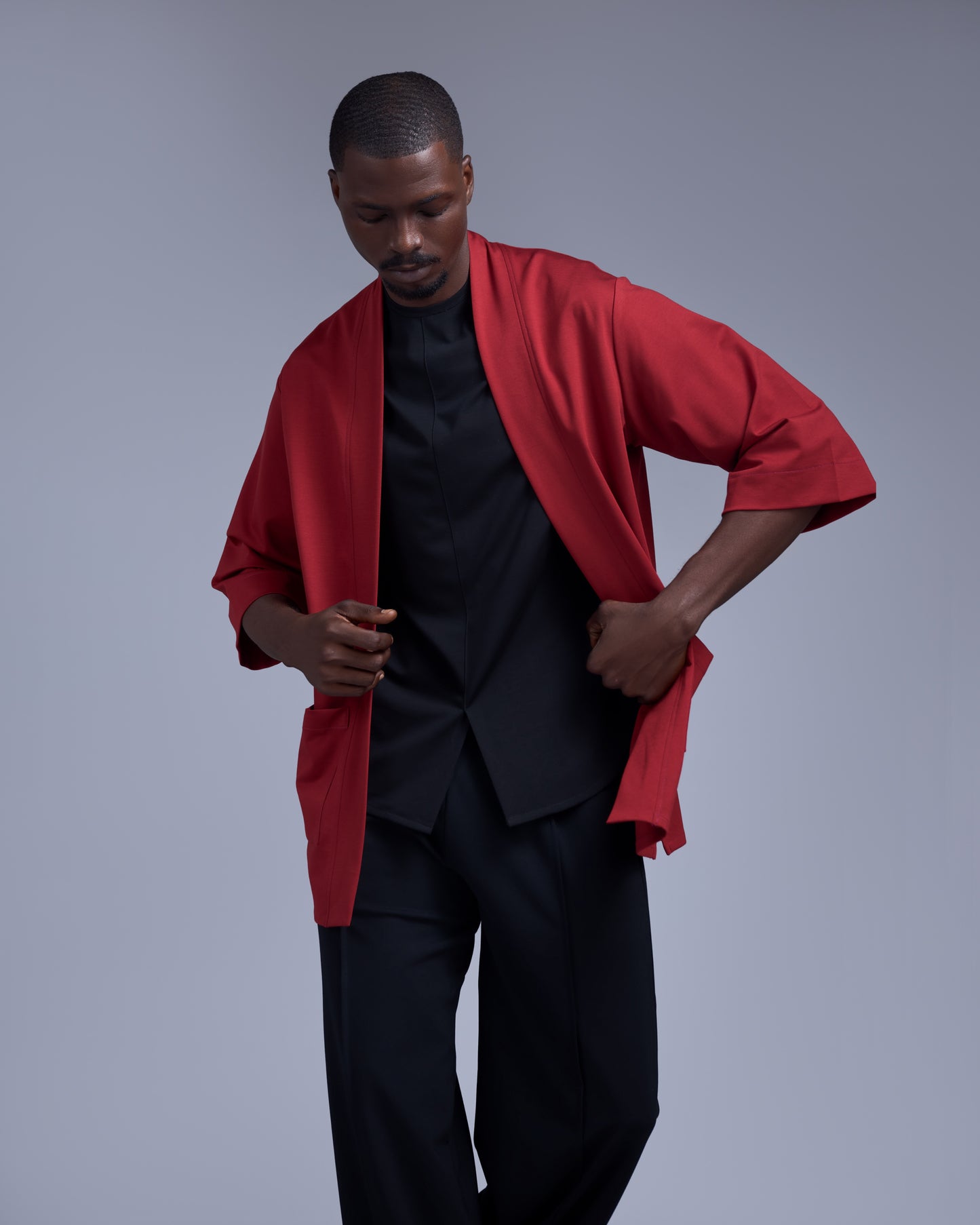 Curban kimono & Palazzo Three-Piece Menswear set