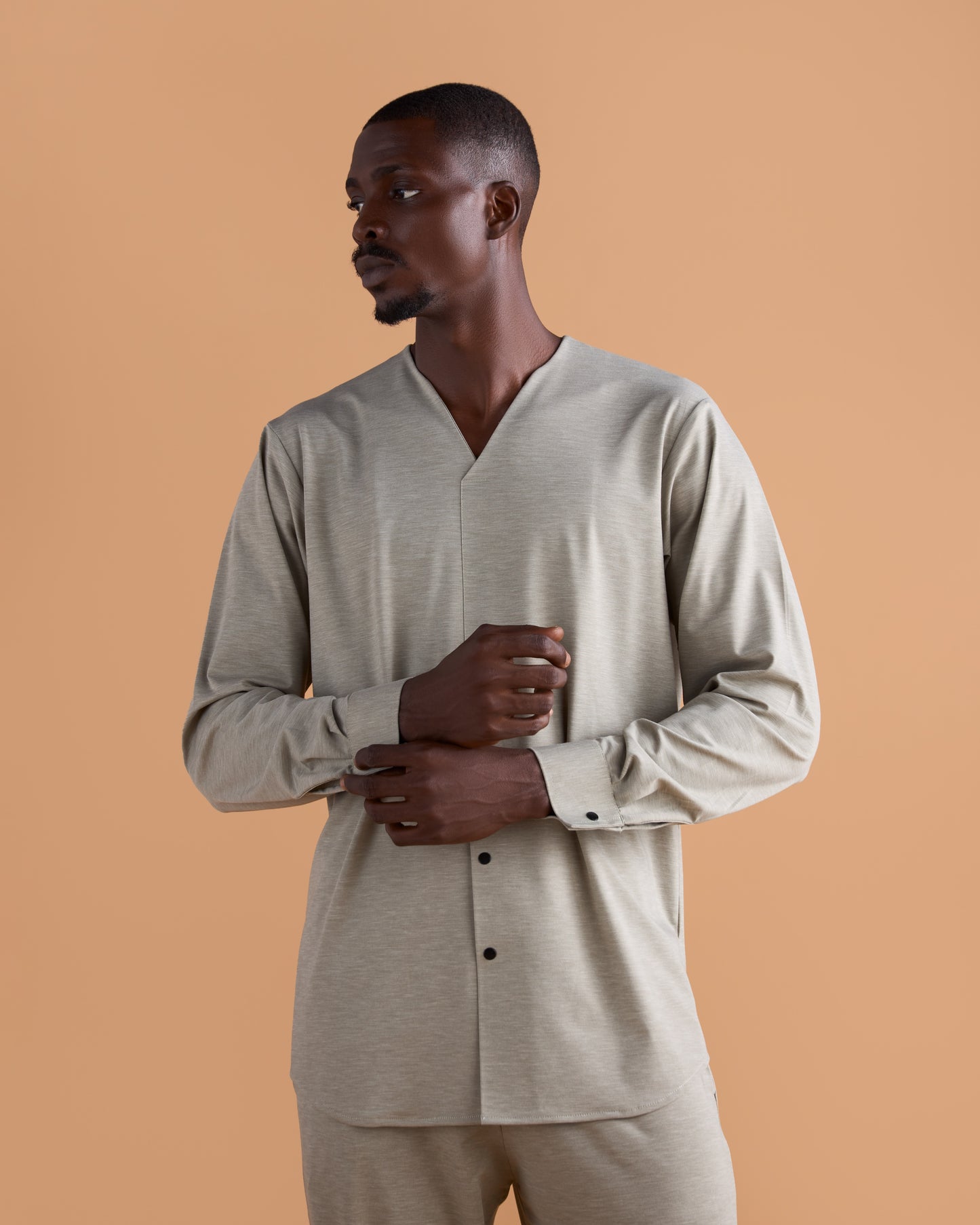 Curban sage green Vinet two-piece menswear set