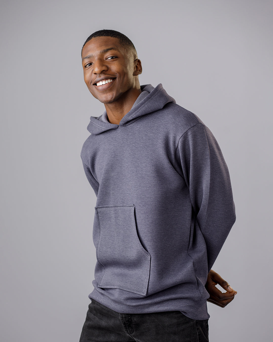 Curban Pocket-Detail Hoodie | Stonewash Blue