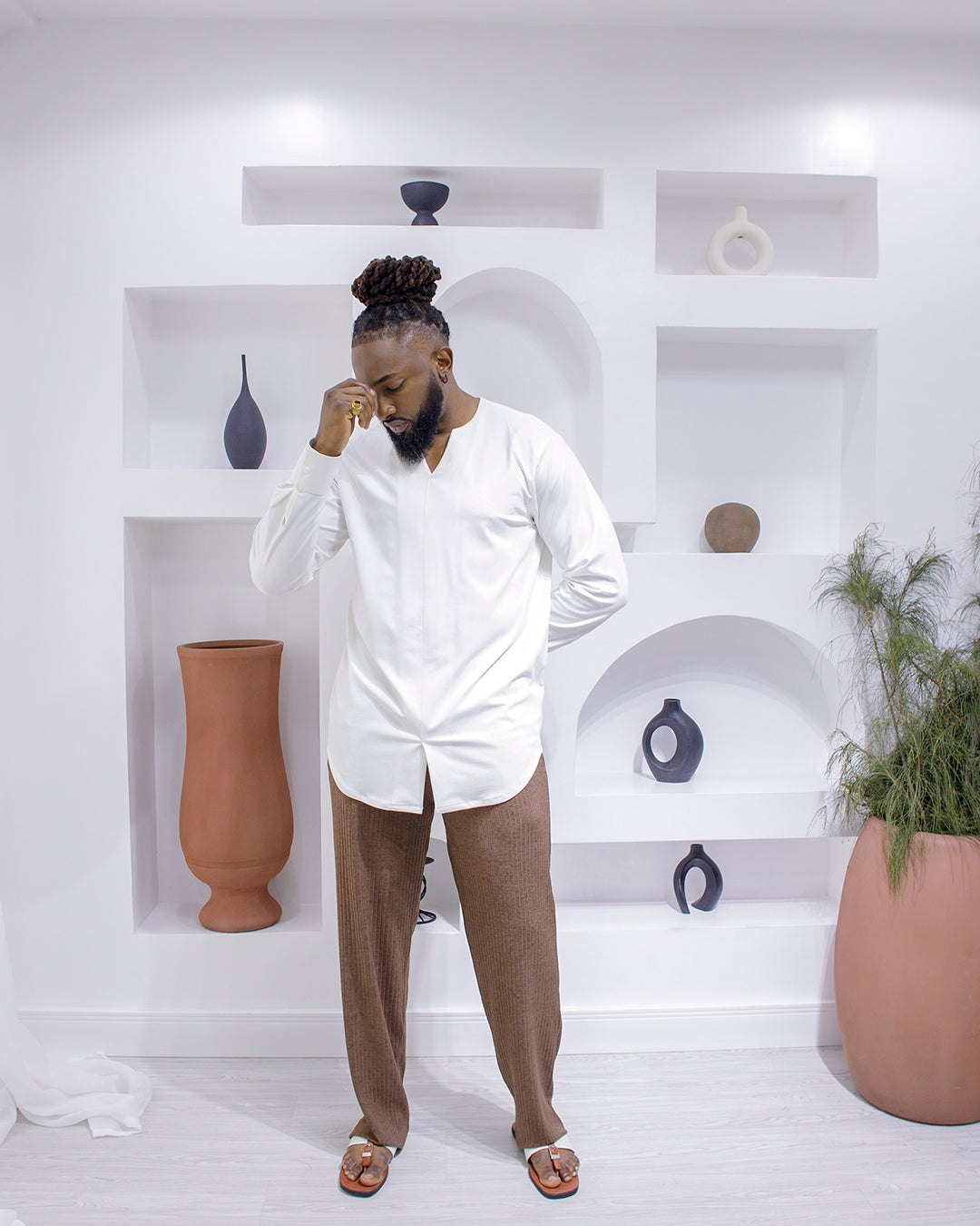 Curban Off-White Vinet Palazzo Deux pièces pour hommes