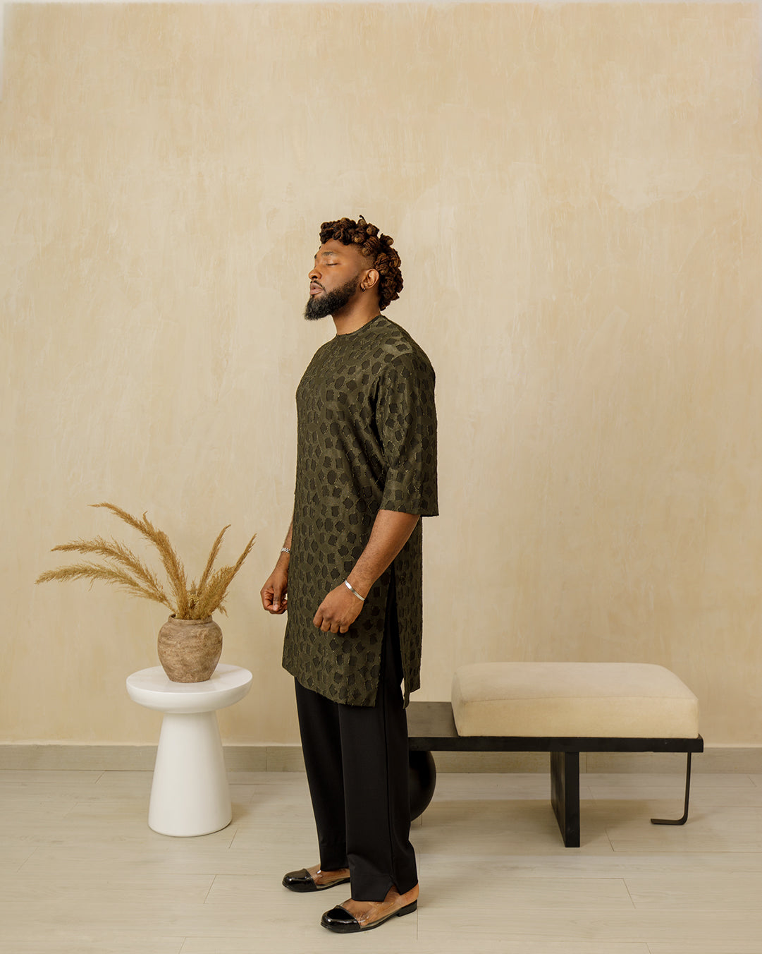 Curban 3/4 sleeve Tunic Men's two piece set