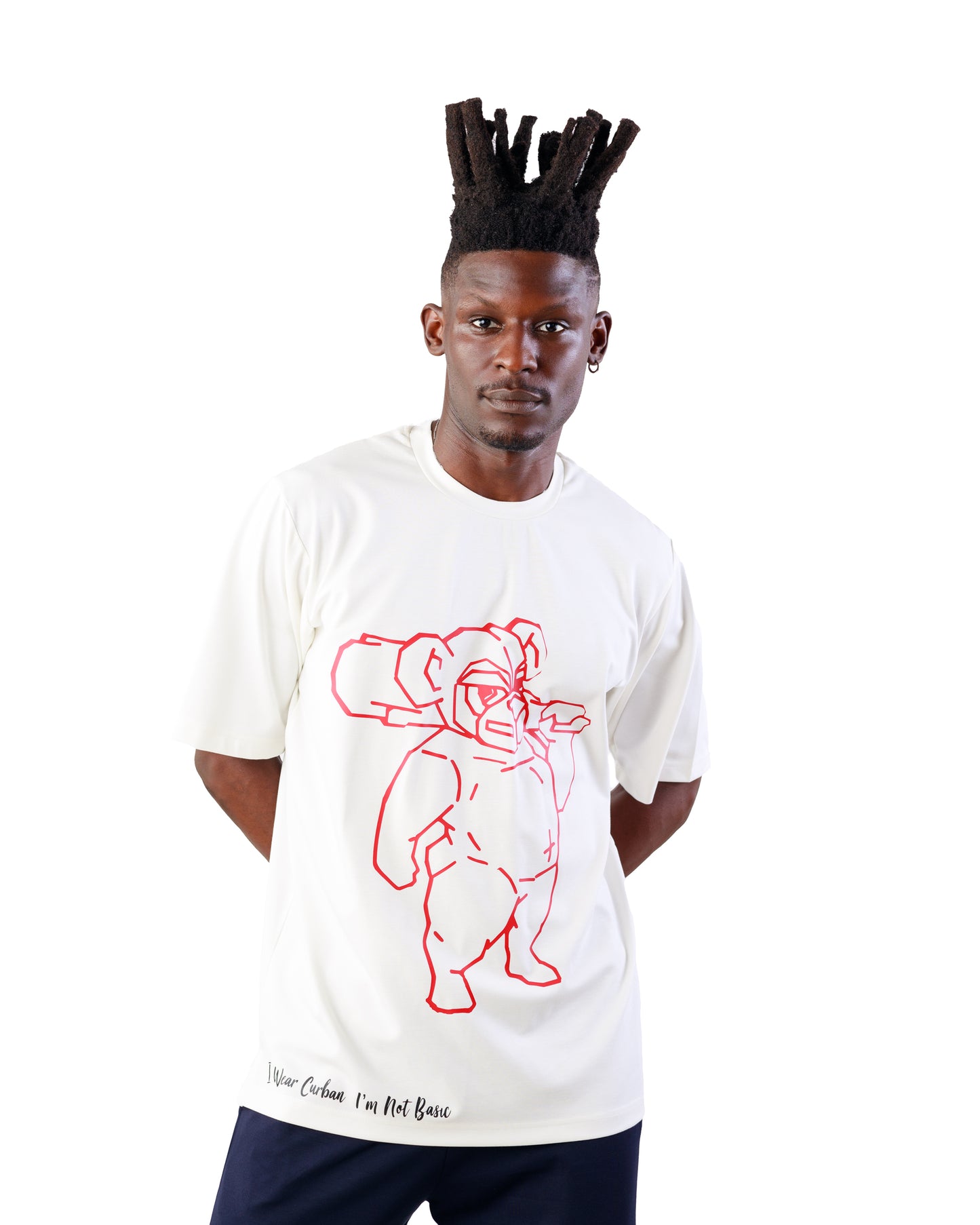 CURBAN mean panda oversized men’s T-Shirt