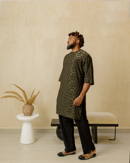 Curban 3/4 sleeve Tunic Men's two piece set