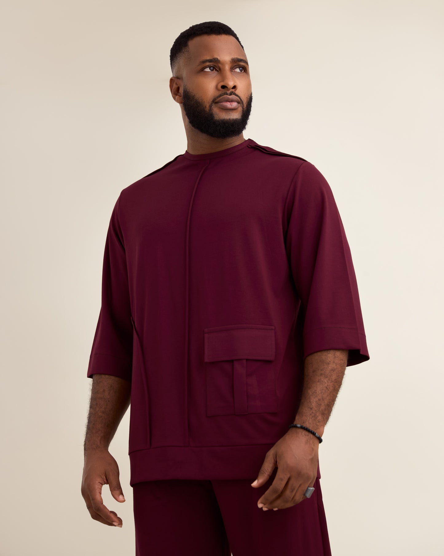 Curban Burgundy Tunic Two-Piece set