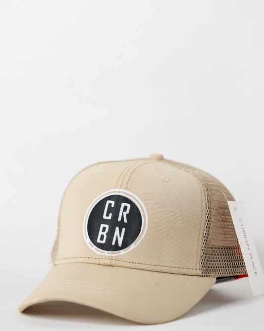 Curban Black Slogan Baseball Cap | Tan
