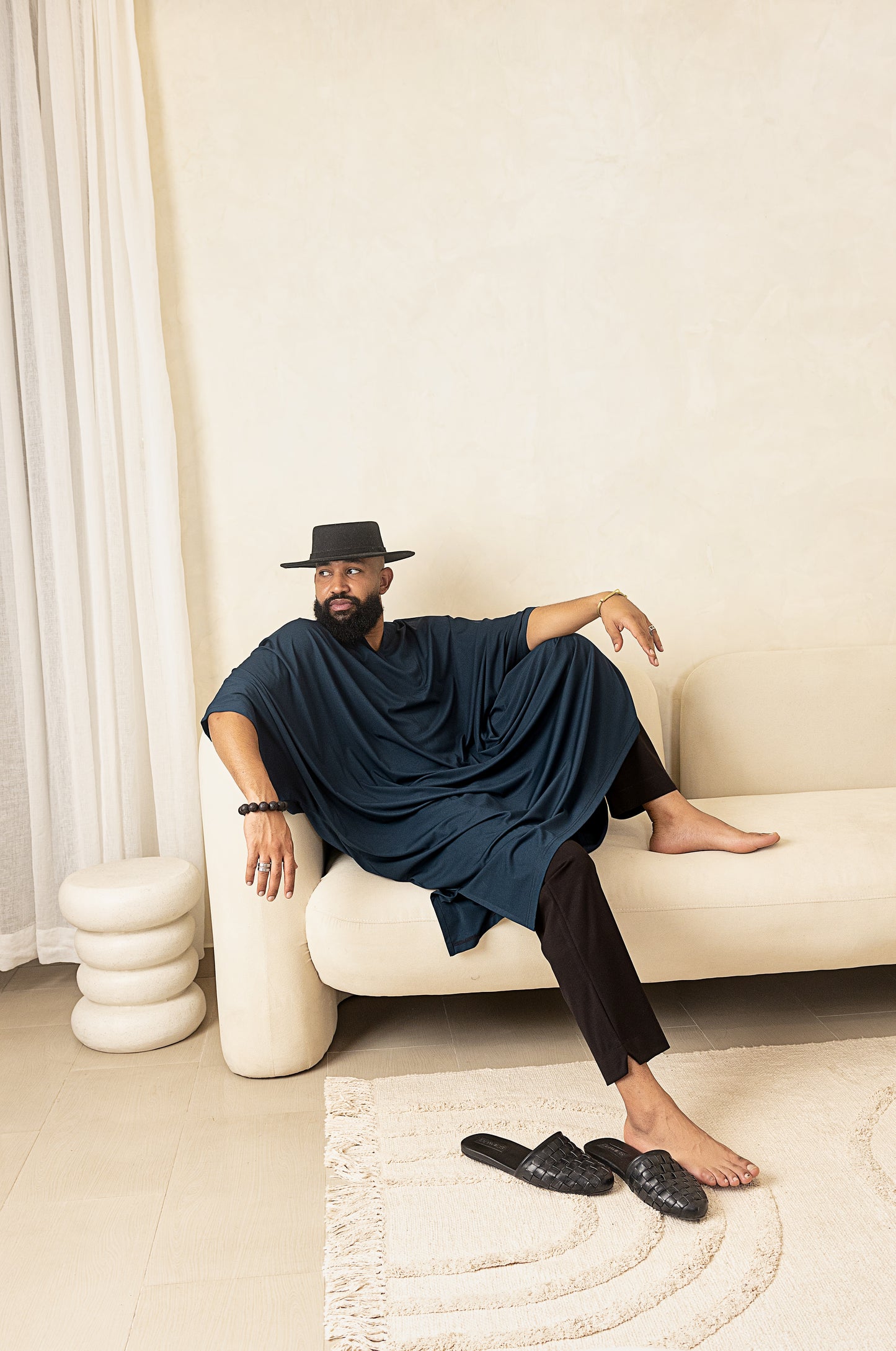 Curban Dropneck Cape Palazzo Deux Pièces Pour Hommes