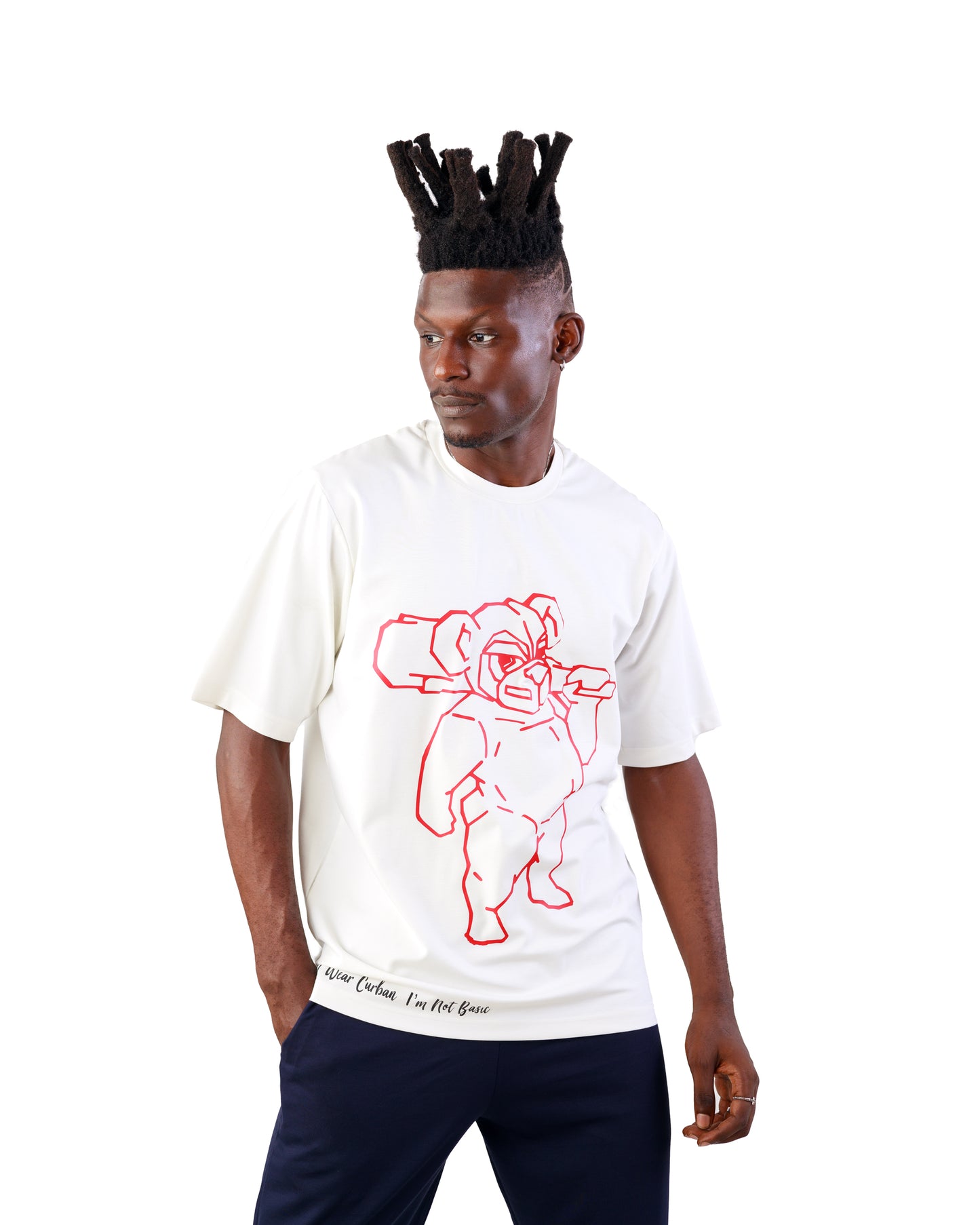 CURBAN mean panda oversized men’s T-Shirt