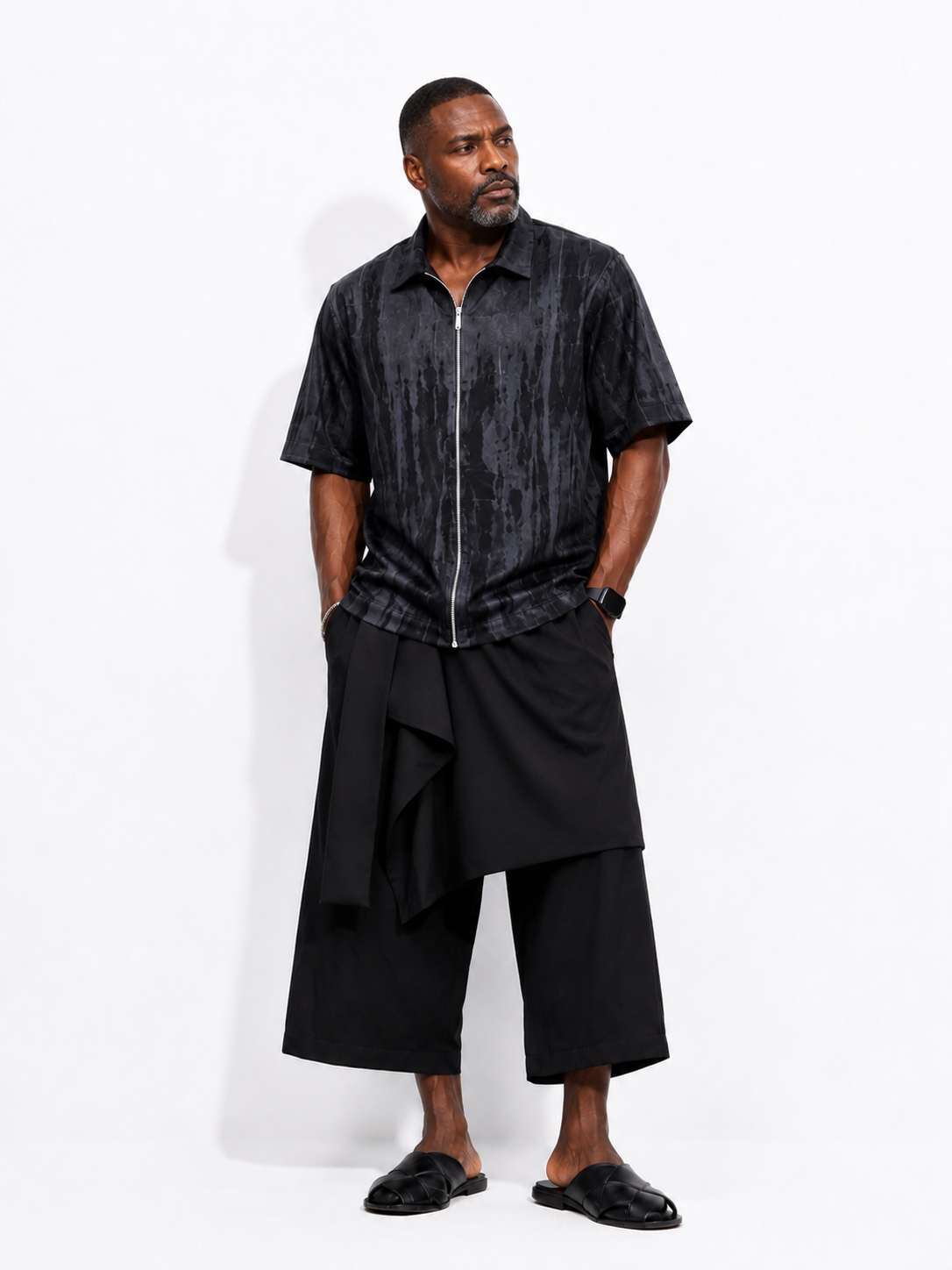 Curban patterned Shacket & kembe pant set