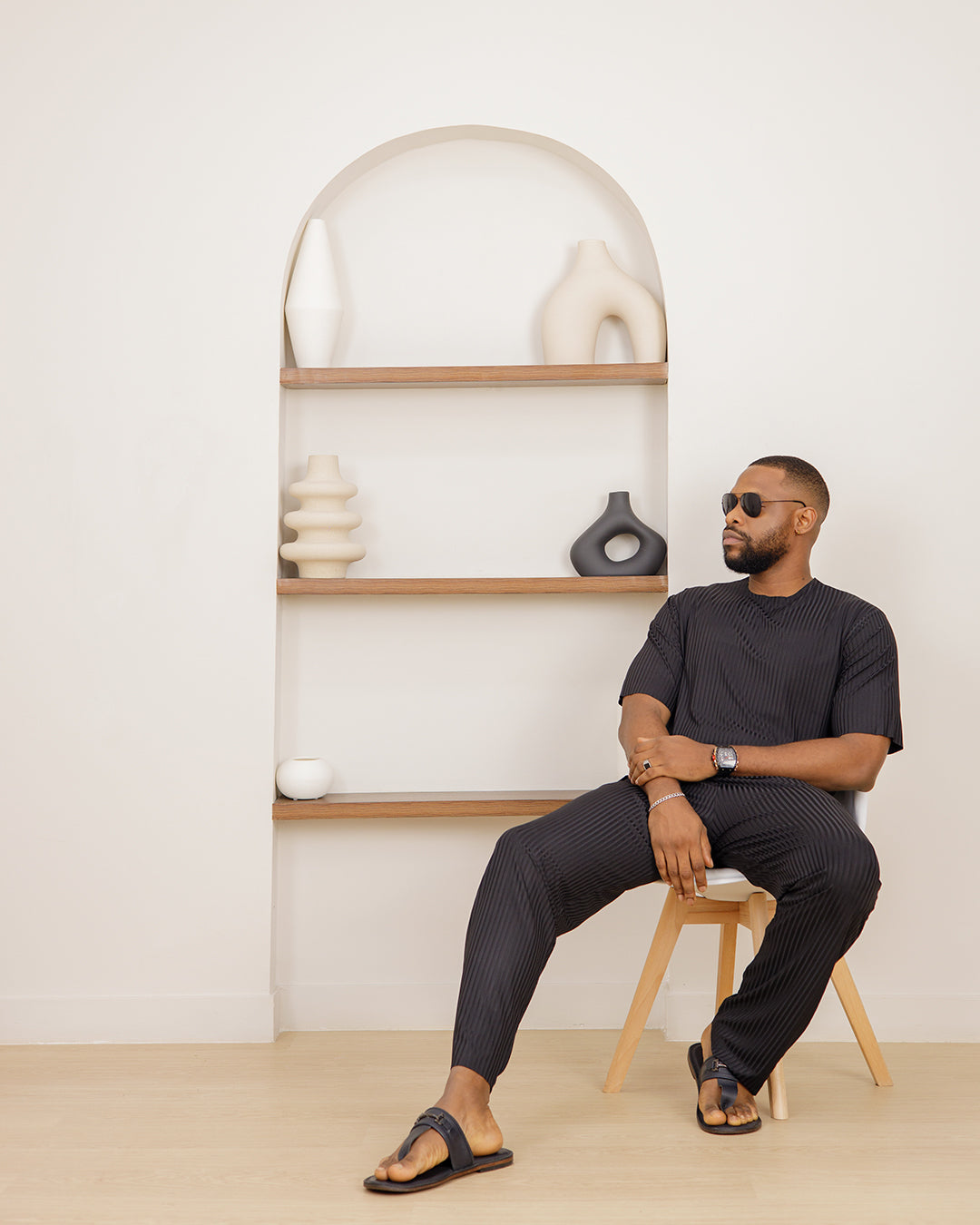 Curban Black Facade Palazzo Loosefit Two Piece Menswear