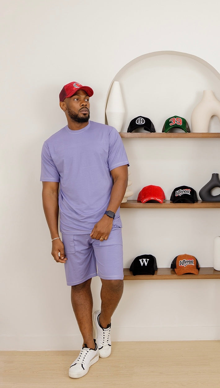 Curban Periwinkle Shorts Two-piece outfit