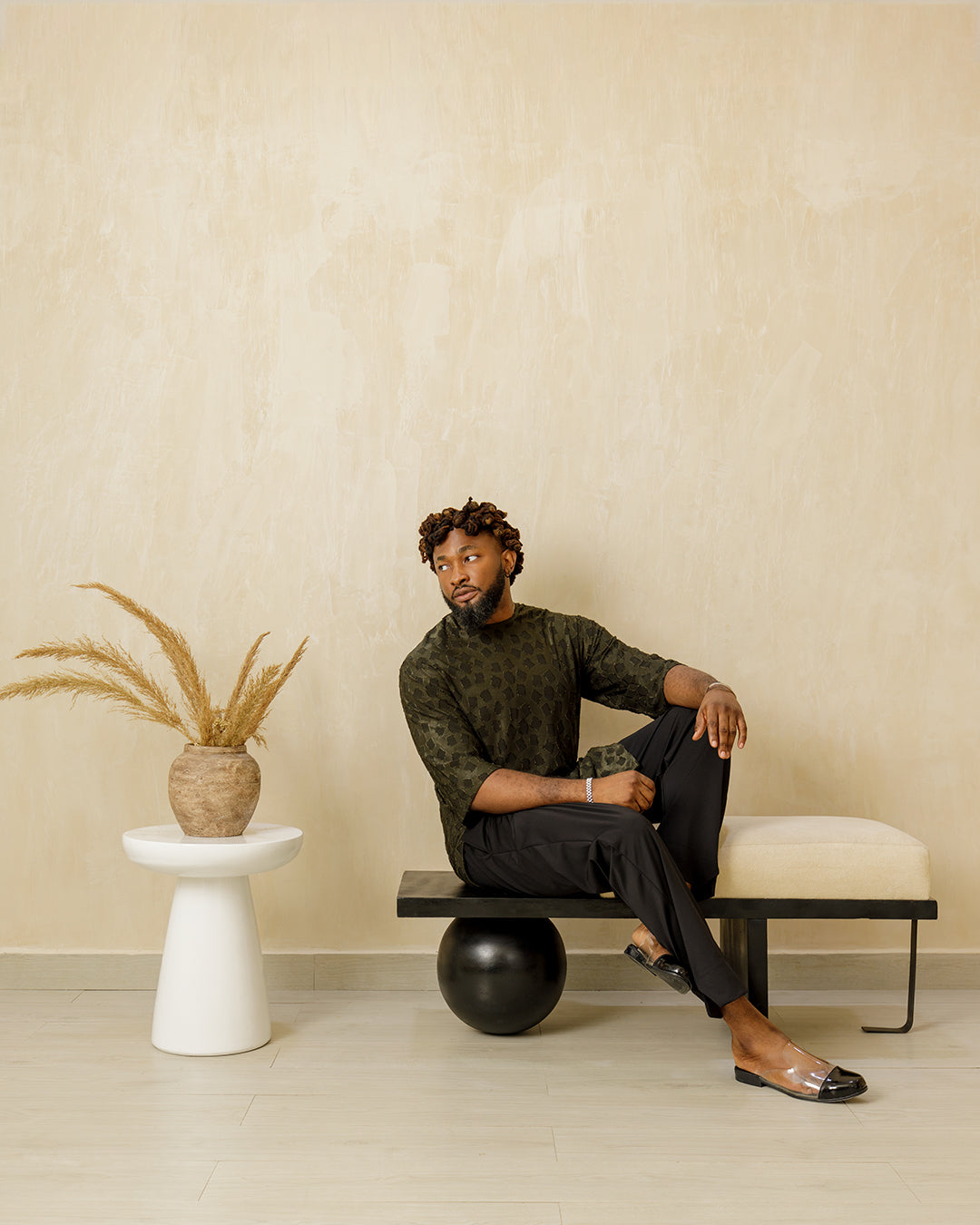 Curban 3/4 sleeve Tunic Men's two piece set