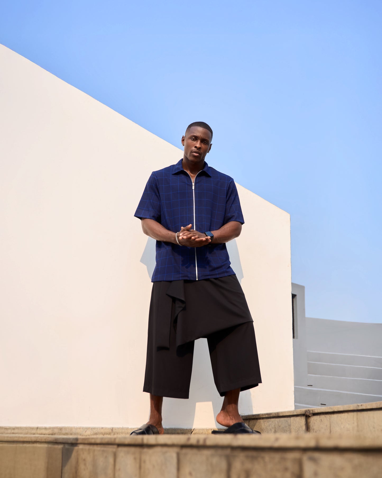 Curban plaid Shacket & kembe pant set