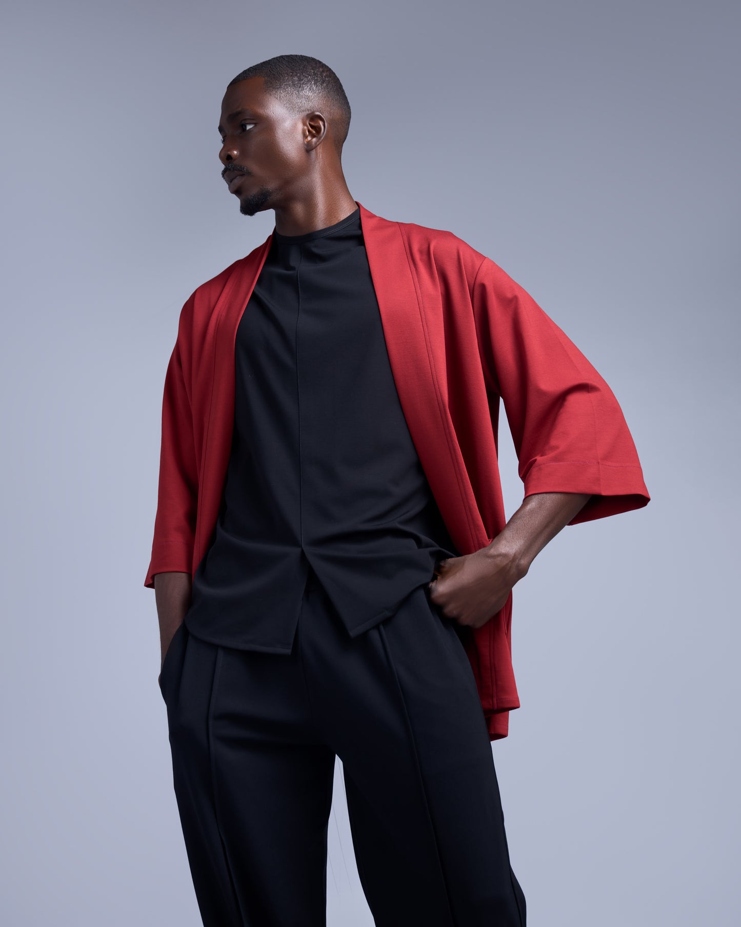 Curban kimono & Palazzo Three-Piece Menswear set