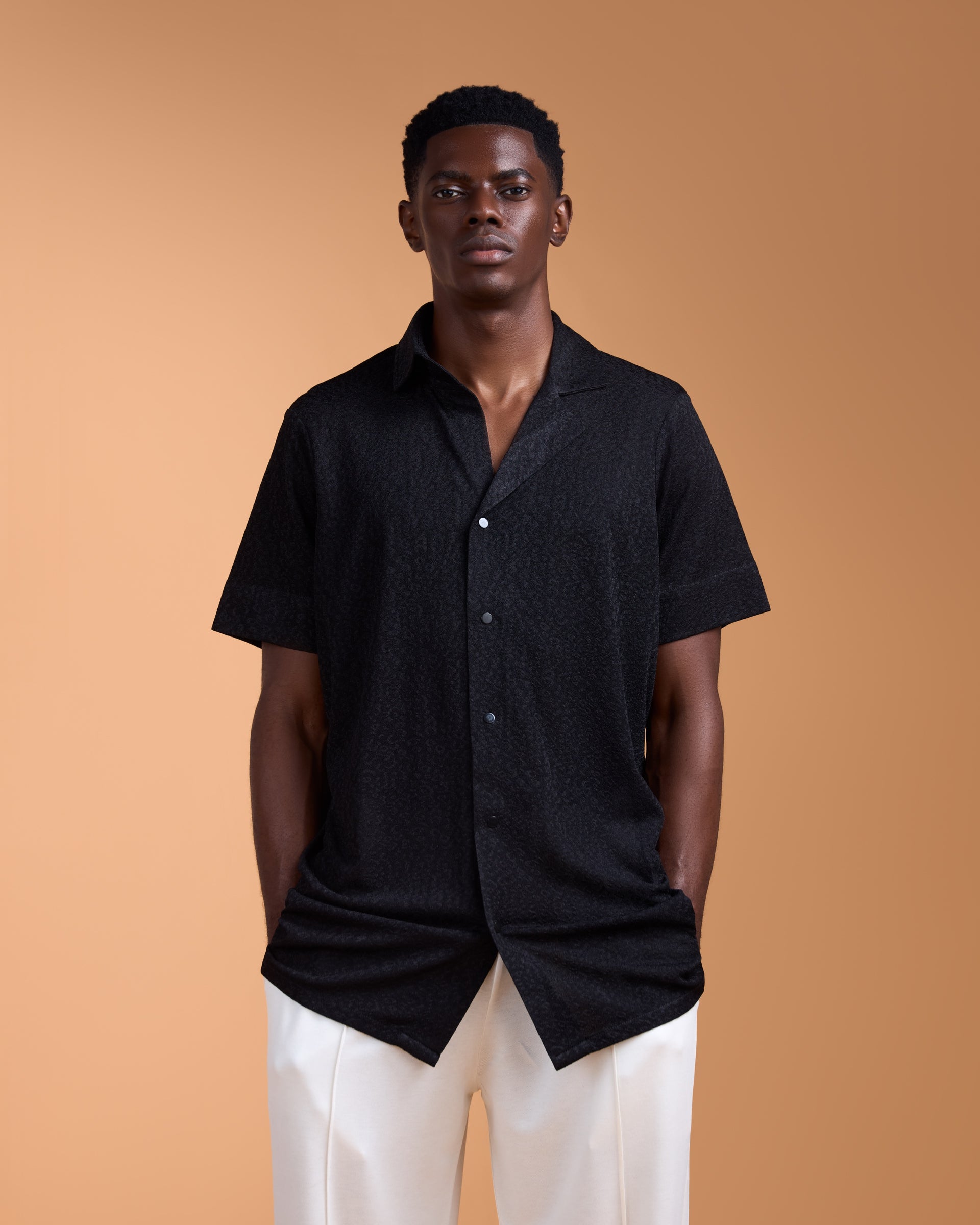 black dress shirt with shorts Can You Wear a Shirt With Shorts? Guide For Modern Men