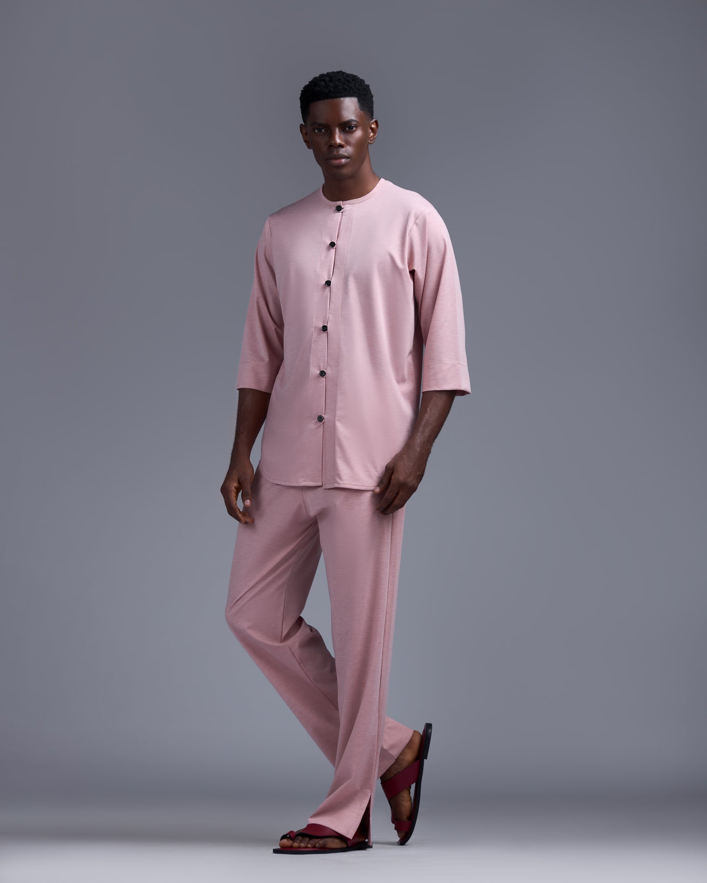 Curban dusty pink Two Piece Menswear set