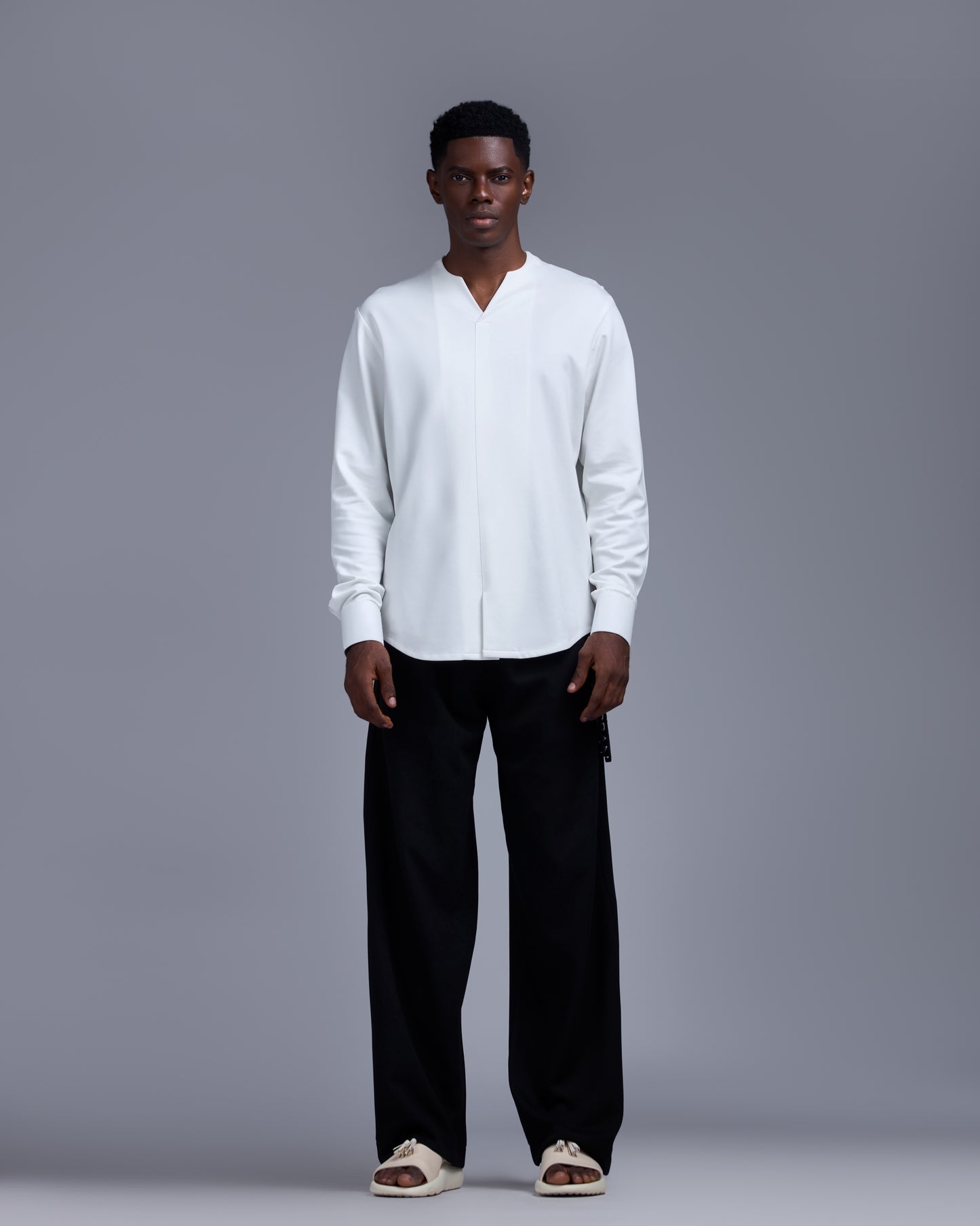 Curban Off-White Vinet top & slogan belt Menswear set