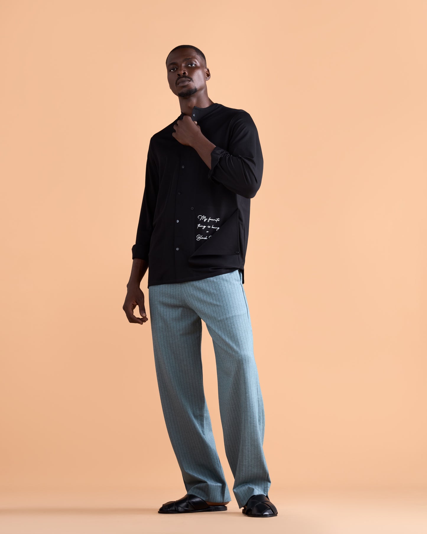 Curban long sleeve pocket detail Loose-fit Menswear set