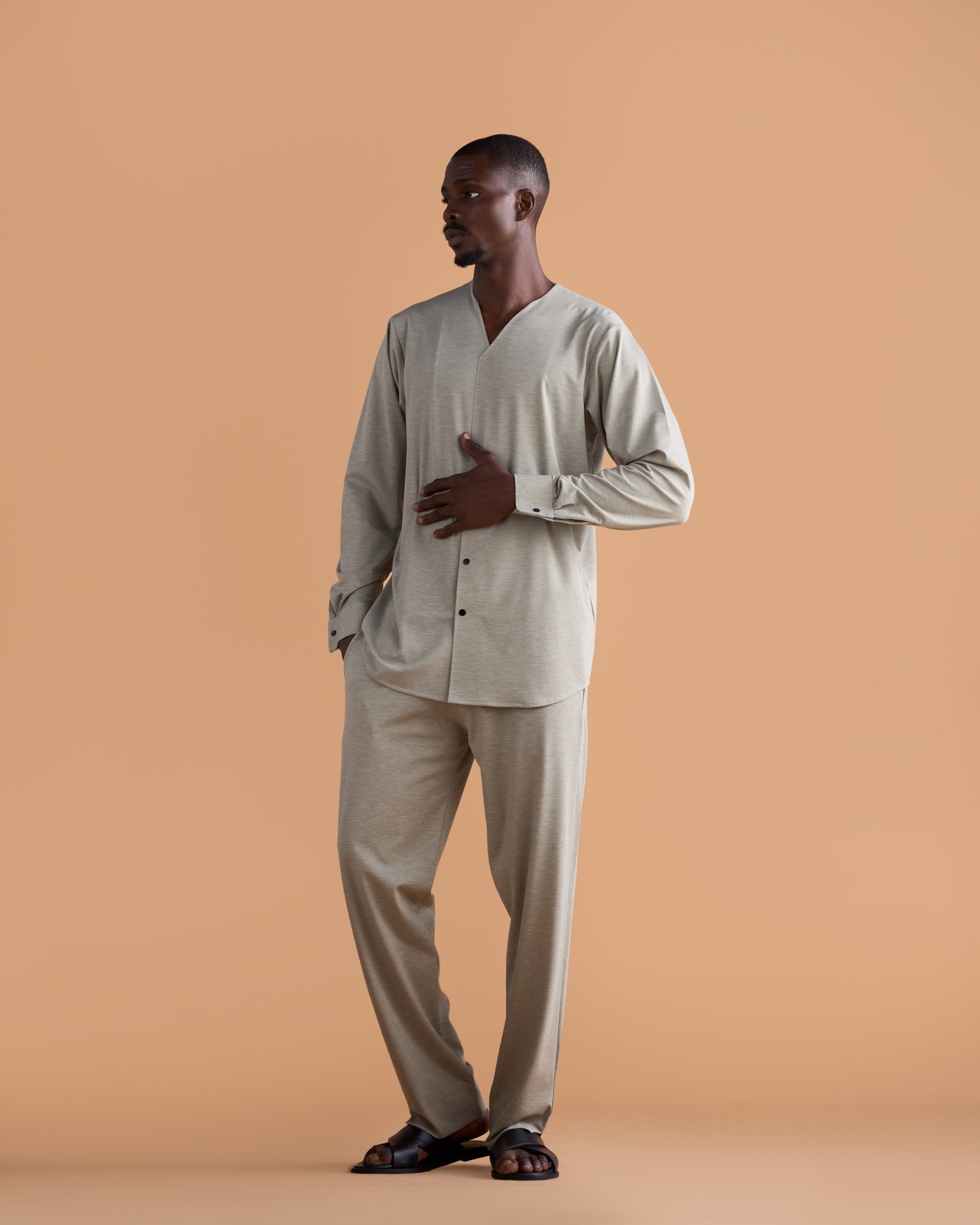 Curban sage green Vinet two-piece menswear set