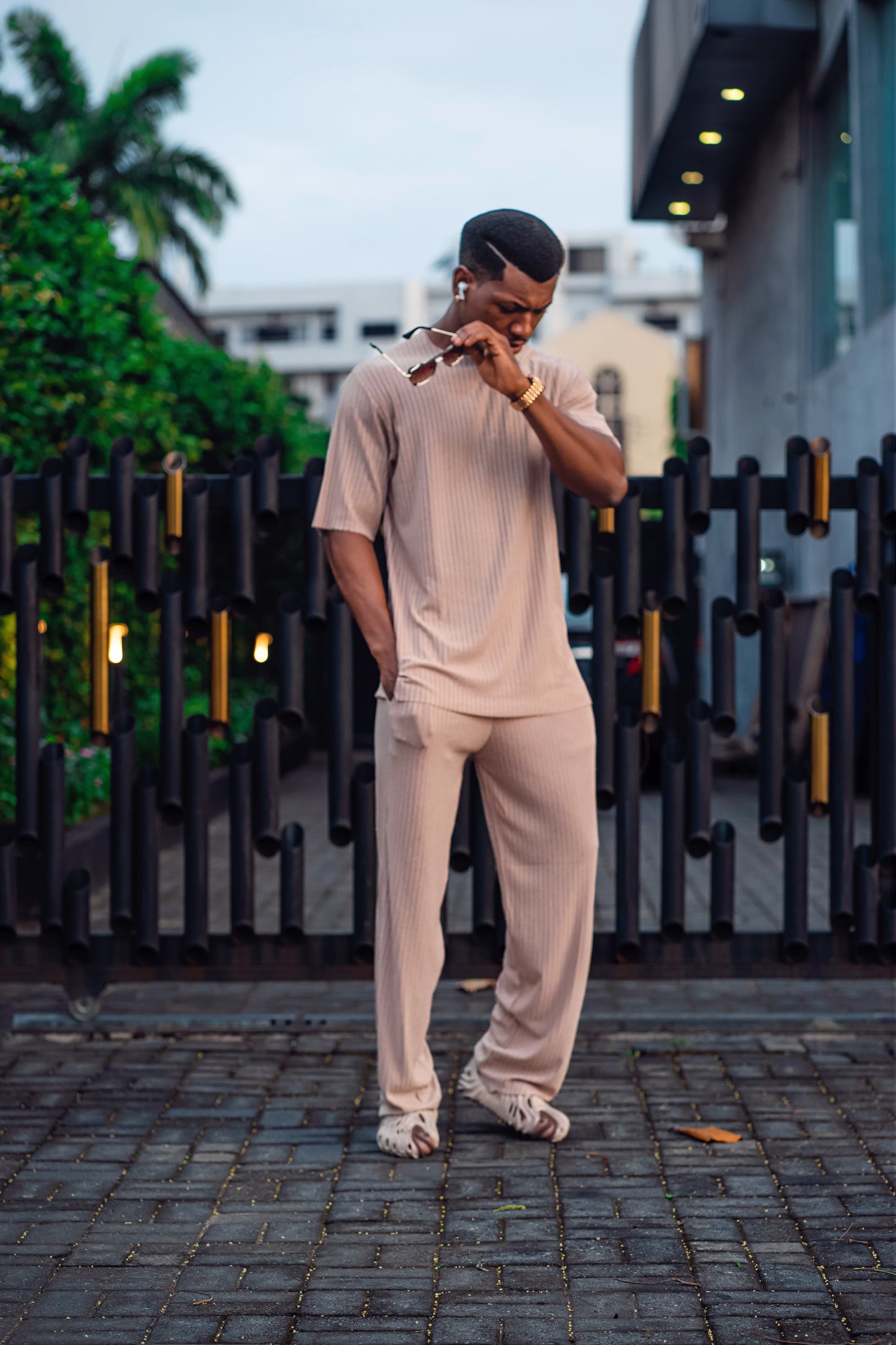 Curban Tan Facade Pleat Palazzo Loosefit Two Piece casual Menswear