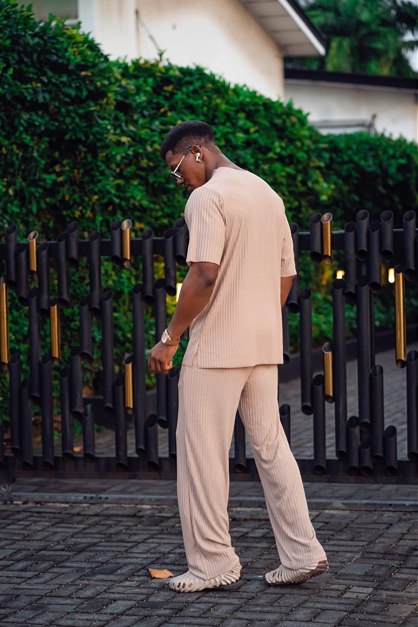 Curban Tan Facade Pleat Palazzo Loosefit Two Piece casual Menswear