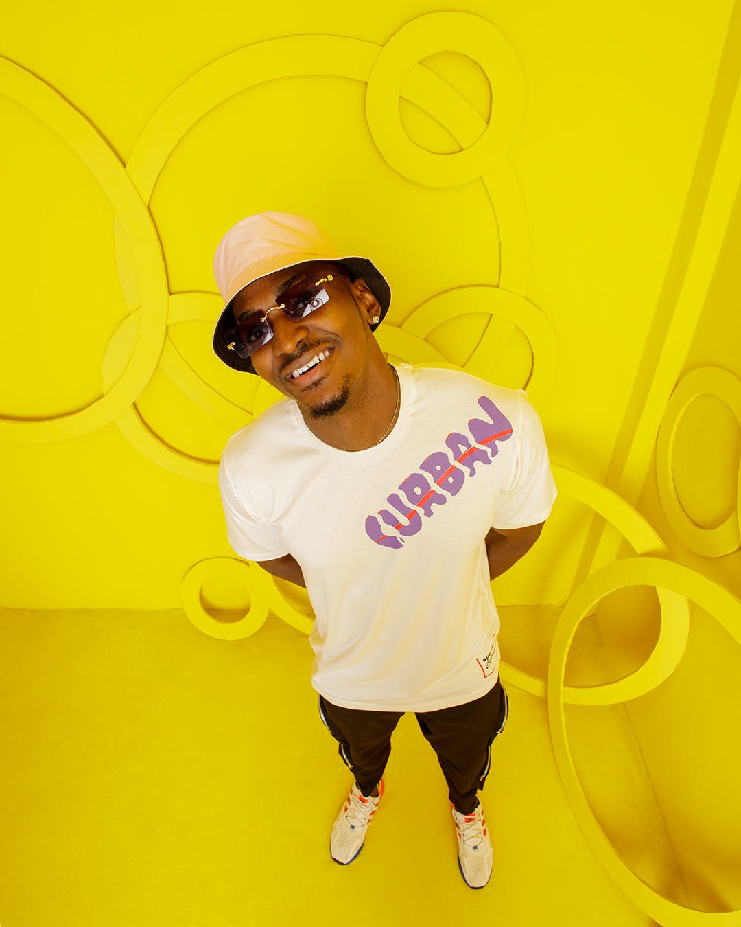 CURBAN Bubble Slogan Oversized Male T-Shirt