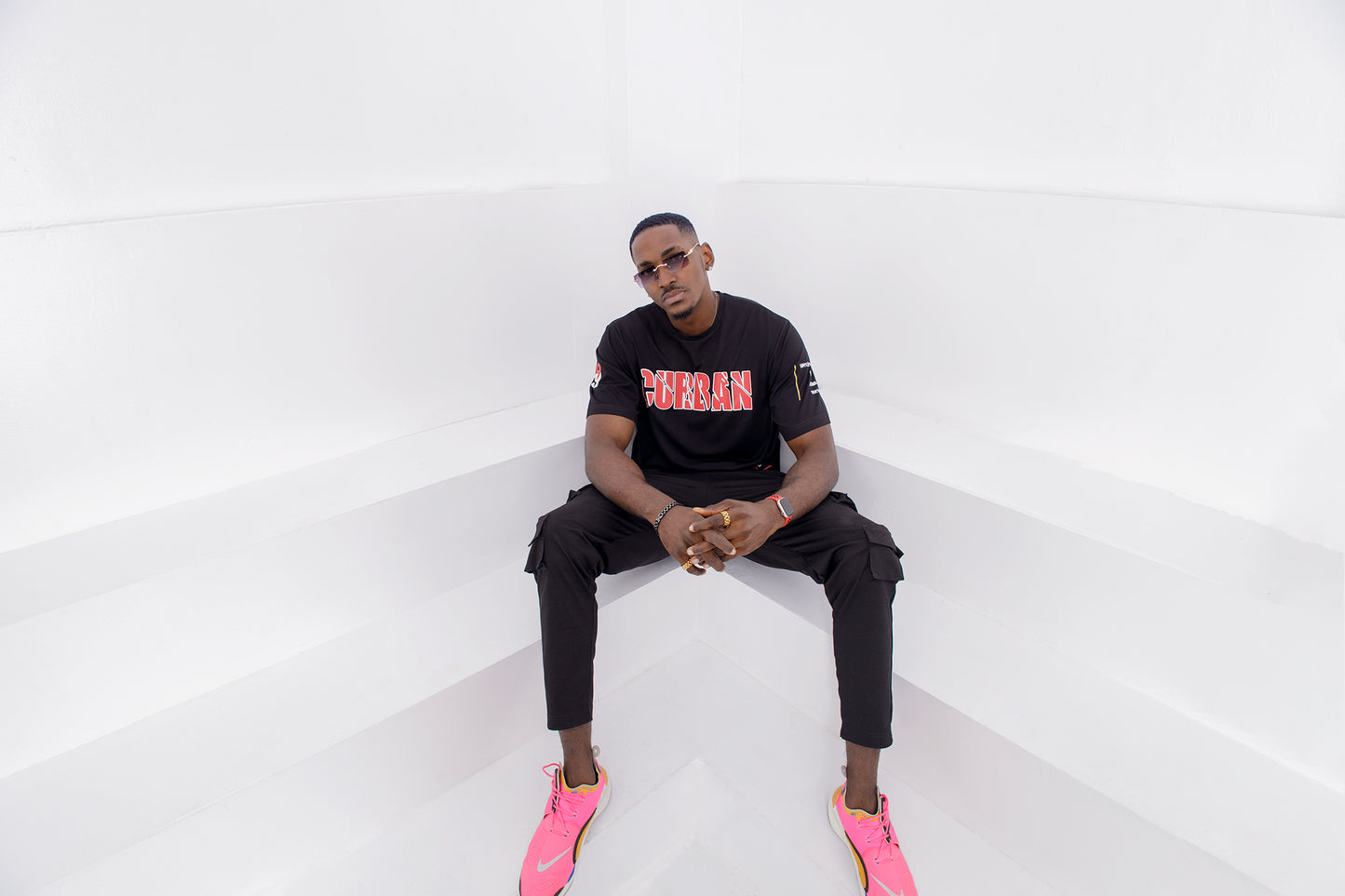 CURBAN Bold Slogan Oversized Male T-Shirt