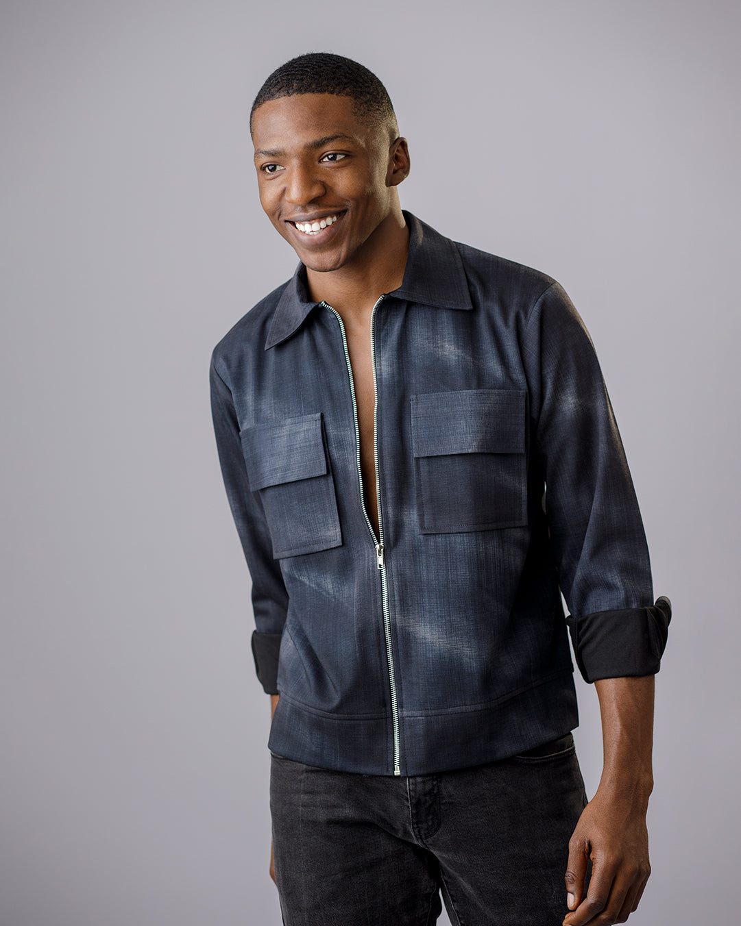 Veste Curban à poches et patchs pour hommes