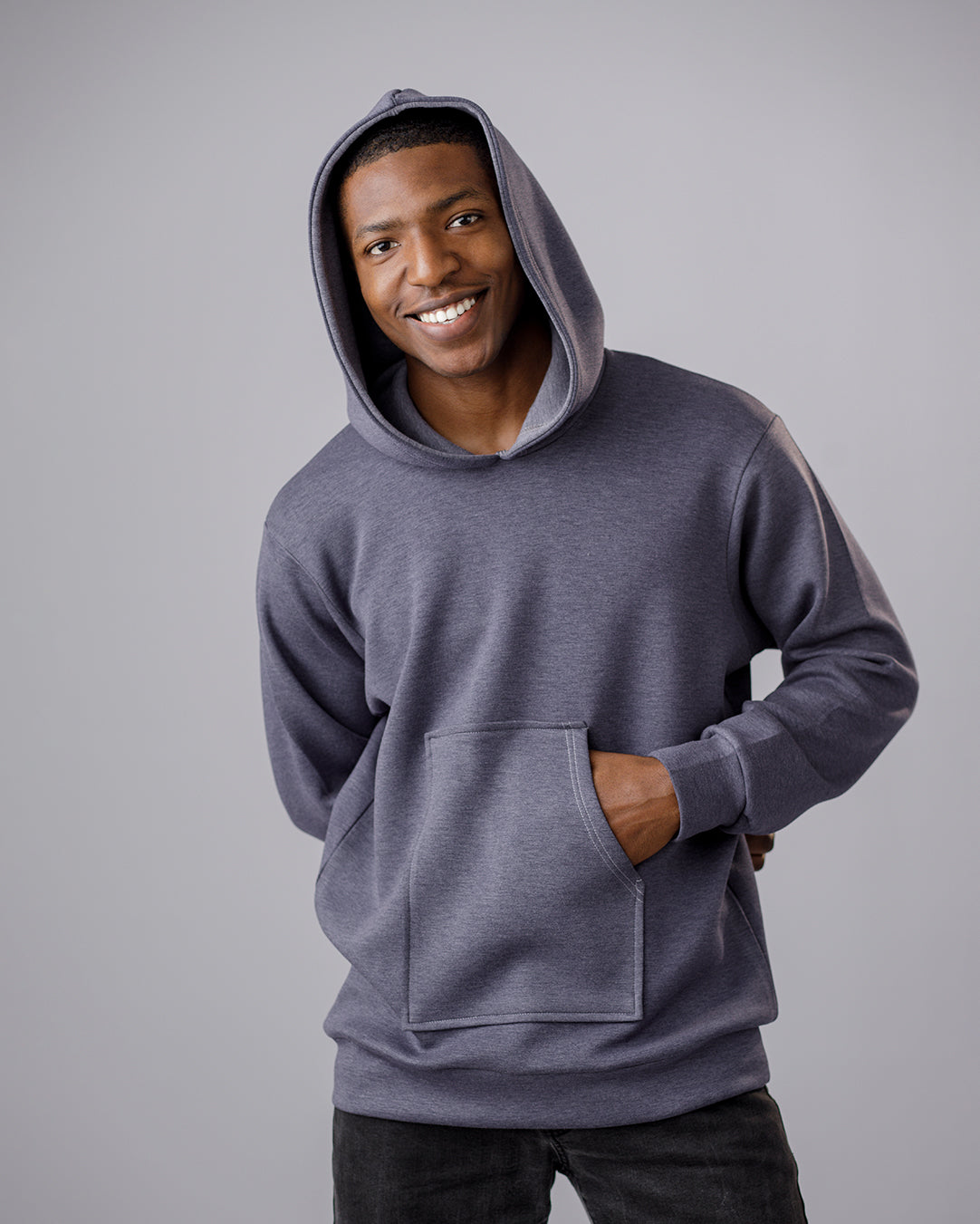 Curban Pocket-Detail Hoodie | Stonewash Blue