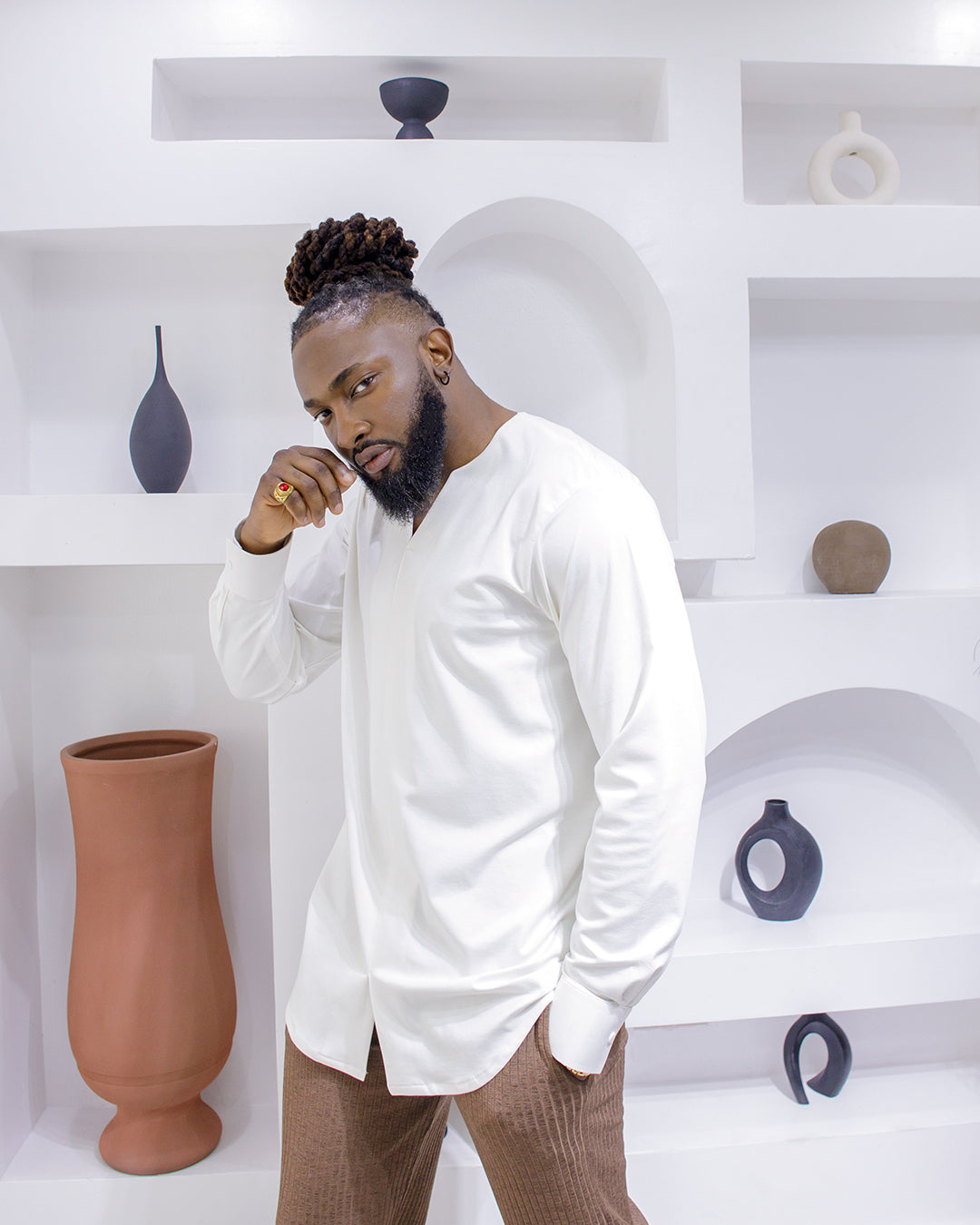 Curban Off-White Vinet Palazzo Deux pièces pour hommes