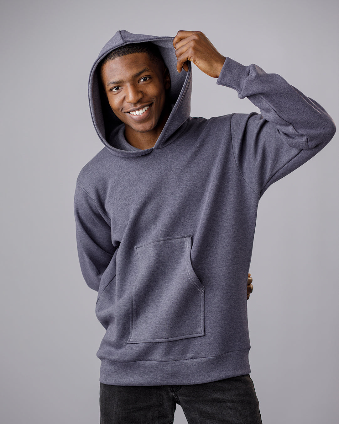 Curban Pocket-Detail Hoodie | Stonewash Blue