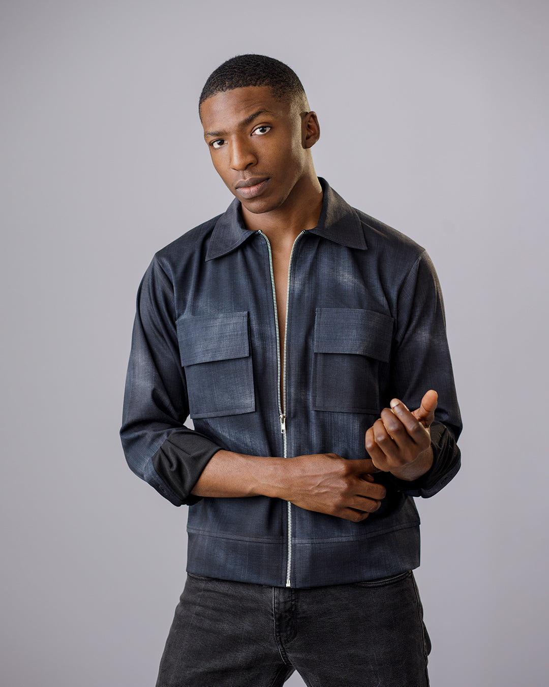 Veste Curban à poches et patchs pour hommes