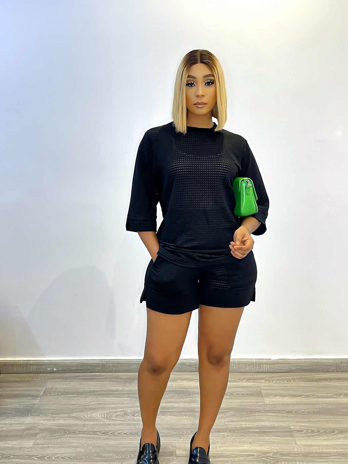 CURBAN Ensemble chic pour femme noir