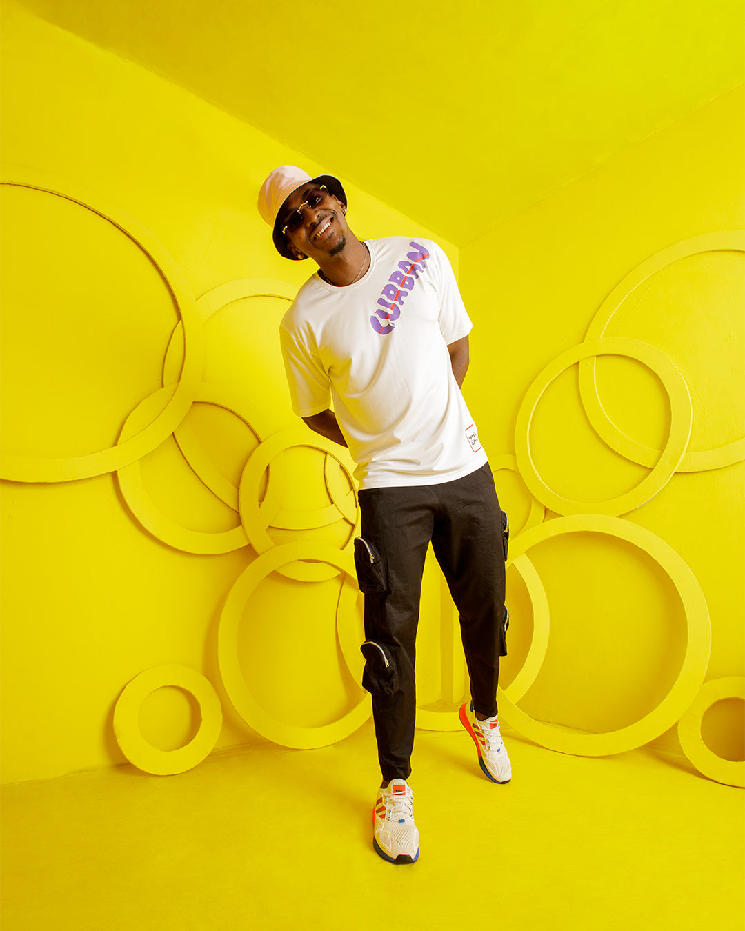 CURBAN Bubble Slogan Oversized Male T-Shirt