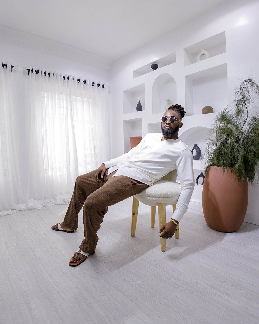 Curban Off-White Vinet Palazzo Deux pièces pour hommes