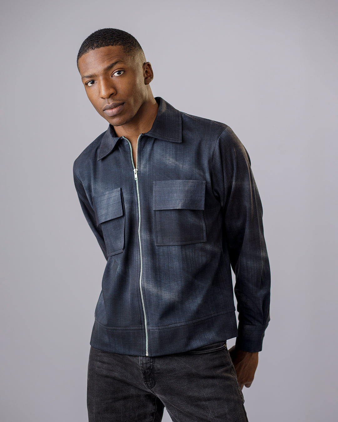 Veste Curban à poches et patchs pour hommes