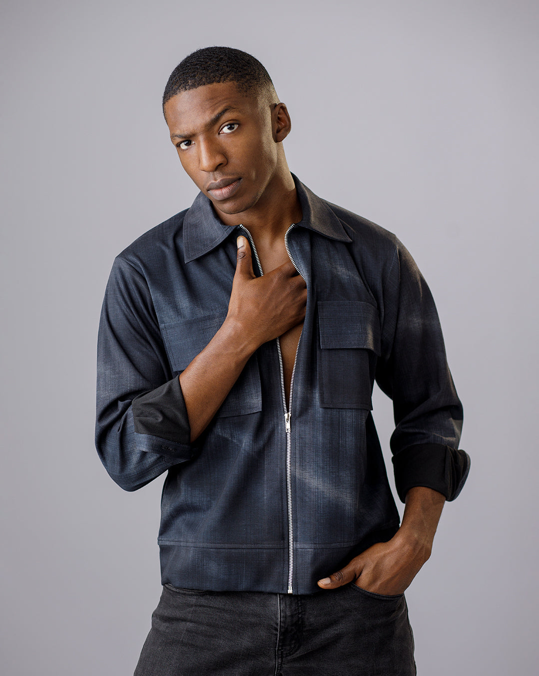 Veste Curban à poches et patchs pour hommes